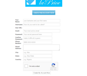 Register account