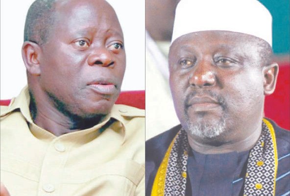 Video: Oshiomhole Turns Pastor, Bind and Cast Okorocha