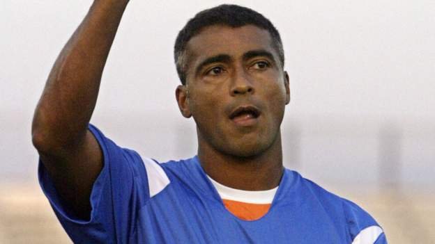 Romario: Former Brazil striker registers to play for America Football Club alongside his son - BBC